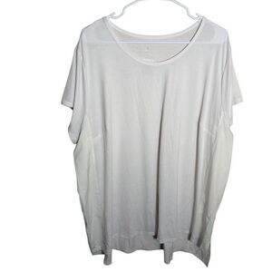 All In Motion T-Shirt Women's 3X White Short Sleeve Athletic Active Top